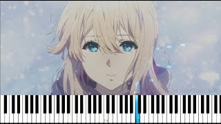 【Lyrics CC】[Violet Evergarden OST Theme Song] "Violet Snow" - Aira Yuuki (Piano Synthesia Extended)