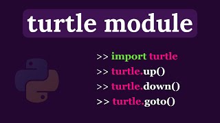 Python Turtle Graphics - goto Method | up and down Method | Draw Shapes In Any Position