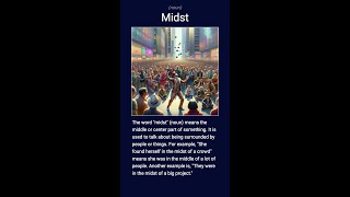 English word 'midst' noun C1