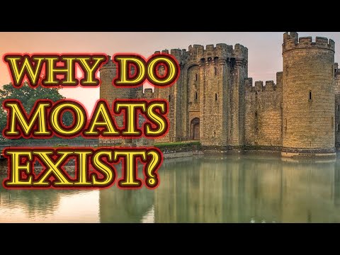 What is a moat in a medieval castle?