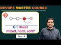 What is Git Reset (--soft, --mixed, --hard) ?| DevOps Master Course | Day-6