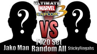 UMVC3 FT20 Set Random All - Jako Man VS StickyFingahs