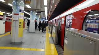 なんとなく電車：東京メトロ中野坂上駅：丸ノ内線荻窪行き停車発車光景：東京メトロ×TOSHIBA「地球温暖化防止活動 環境大臣表彰」「省エネ対象 経済産業大臣賞」受賞車両20210220_151603