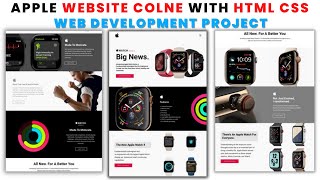 How to make Apple Website clone using HTML CSS JAVASCRIPT | Build complete website html css js