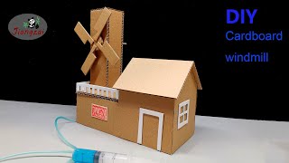 How to Make a Hydraulic Windmill with cardboard at Home | DIY Cardboard Crafts Model.