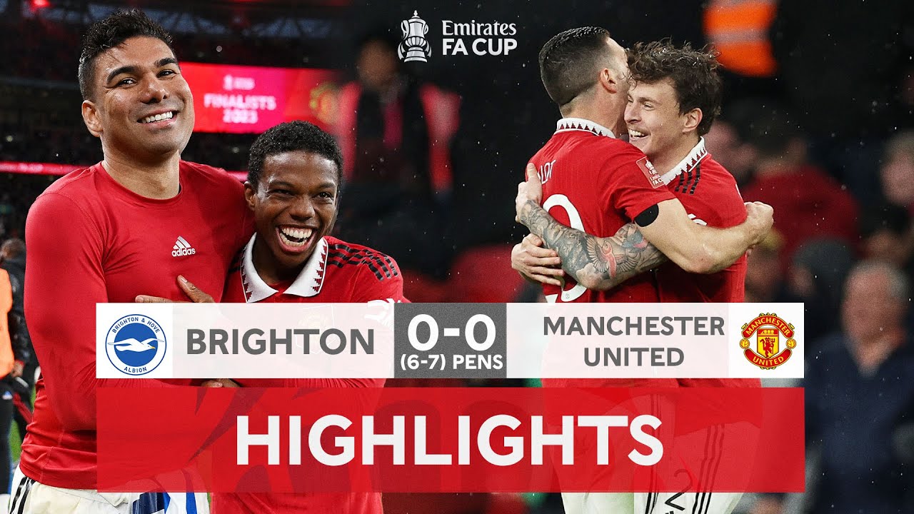 Lindelöf Sets Up All Manchester Final | Brighton 0-0 (6-7) Manchester ...