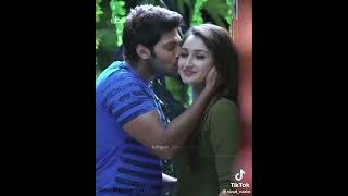 Arya kiss Sayeesha scene true Love scene