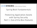 Protecting Application Assets with Spring Security - Part One - Out-of-the-Box Features