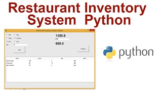 Restaurant Inventory System Python