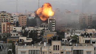 Explosions in Gaza City as Israeli airstrikes continue on Tuesday morning