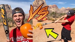 BASEBALL BAT VS PUMPKIN CHALLENGE! THEY GOT SMASHED!