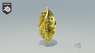 Blender珠寶3D建模主題教學103：螺紋蜂巢/Blender Jewelry Design \u0026 3D Modeling Tutorial 103  #Blender 2.92