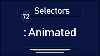 72 - ( jQuery Tutorial ) Selectors : Animated