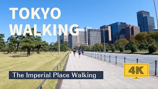 【4K】TOKYO The Imperial Place Walking at nice morning