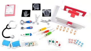 DIY How to make Clay miniature Doctor set ｜ Hospital Set｜Syringe , Stethoscope , Tablet , X-ray~｜만들기