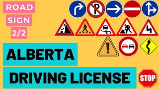 Alberta Driving Practice Test Road Signs Test 2 of 2 || Questions and Answers 31 - 60 ||