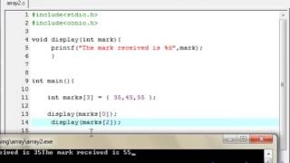 27 Passing Array to a Function in C Programming Language Video Tutorials