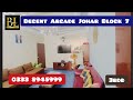 Decent Arcade Gulistan e Johar Block 7 , 3 Bedroom Apartment