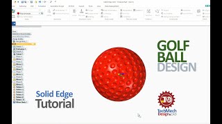 Solid Edge Tutorial : Golf Ball Design : Design a Golf Ball in Solid Edge | Solid Edge Beginners