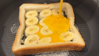 How to make banana french toast Delicious banana egg toast recipe