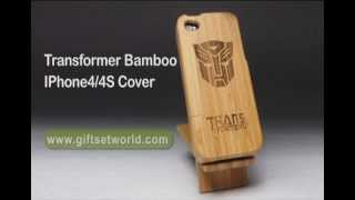 Wood Hand-Carved Transformers Optimus Prime Wooden iPhone 4/4S Case