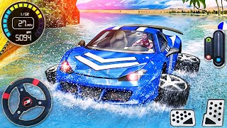 Water Surfer Car Race Simulator 2022 - Floating Beach Sport Car Driving - Android GamePlay #2
