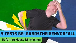 Bandscheibenvorfall Symptome - 5 einfache Tests (LWS)