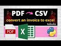 How to Convert PDF to CSV Excel | Python code