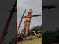 in dussehra 2024 an 80 feet tall idol of ravana has been erected in khanpurvillage of vansda taluka