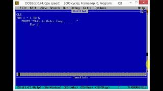 15 Tutorial on Nested FOR NEXT LOOP in QBASIC