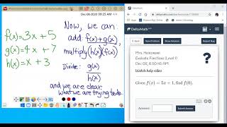 Alg1 Function Basics - Function Notation and Evaluation