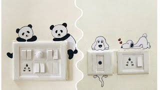 Wall painting ideas | Switch board art | Acrylic painting | Home Decor