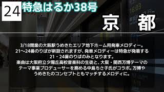 【高音質】大阪駅うめきた地下ホーム 発車メロディ+到着放送