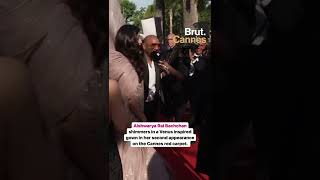 Aishwarya Rai Bachchan gives a shout out to Brut from the Cannes red carpet. #cannes2022