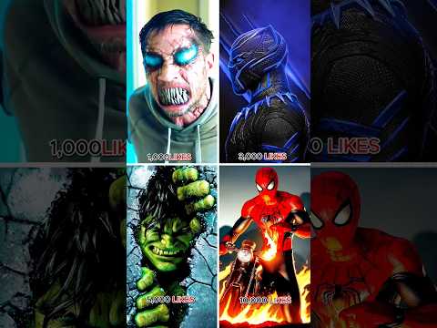 who is yoir favorite? #venom #blackpanther #hulk #spiderman #shorts