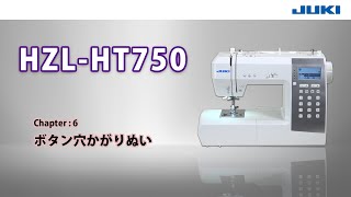 JUKI HZL-HT750 CH6 -ボタン穴かがりぬい-