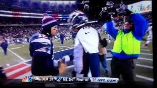 Cameraman fight! Throws punch after New England Patriots vs Denver Broncos 11/24/2013