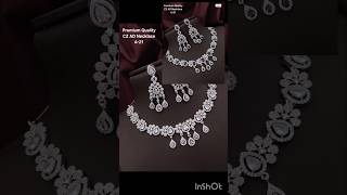 Ad nacklace set with price 💕💯|| American diamond jewellery #ad#jewellery #trending