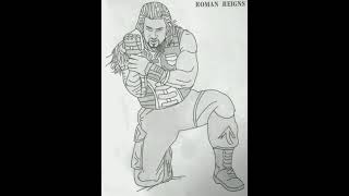 Roman Reigns drawing #shorts #WWE #romanreigns #romanreignsdrawing #youtubeshorts #wwedrawing