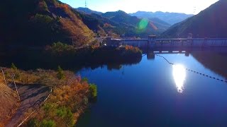 【DJI　phantom4 】紅葉の秋　栃木県　松田川ダム(totigi matudagawa dam)