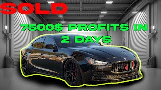 Our Rebuilt Maserati Flip SOLD! Massive Gains In 2 Days!