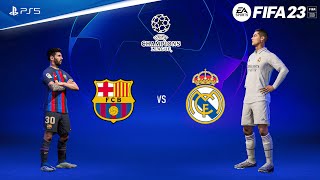 FIFA 23 - Barcelona vs Real madrid ft. Messi, Ronaldo, | UCL Final Match | PS5™ Gameplay [4K60]