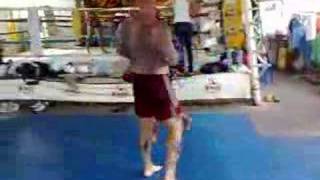 tough muay thai trainer