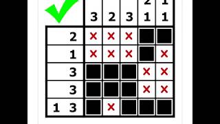 Nonograms Tutorial - #2 Solving an easy puzzle