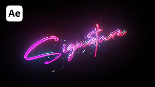 Cool Signature Text & Logo Animation in After Effects - After Effects Tutorial  | No plugin