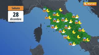 Meteo, previsioni meteo Sabato 28 dicembre 2024