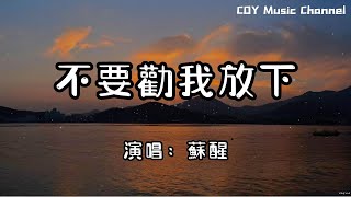 【1小時循環版本】蘇醒 - 不要勸我放下『不要勸我放下 說放下」（動態歌詞/Lyrics Video/無損音質/4k）