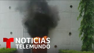 Un hombre encapuchado hace estallar una bomba en una Catedral en Nicaragua | Noticias Telemundo