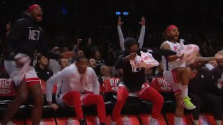 Kyrie Irving SHOCKS Entire Nets Bench With HUGE PUTBACK DUNK | January 2, 2023