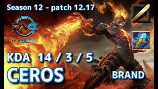 【JPサーバー/D4】DFM Ceros ブランド(Brand) VS サイラス(Sylas) MID - Patch12.17 JP Ranked【LoL】